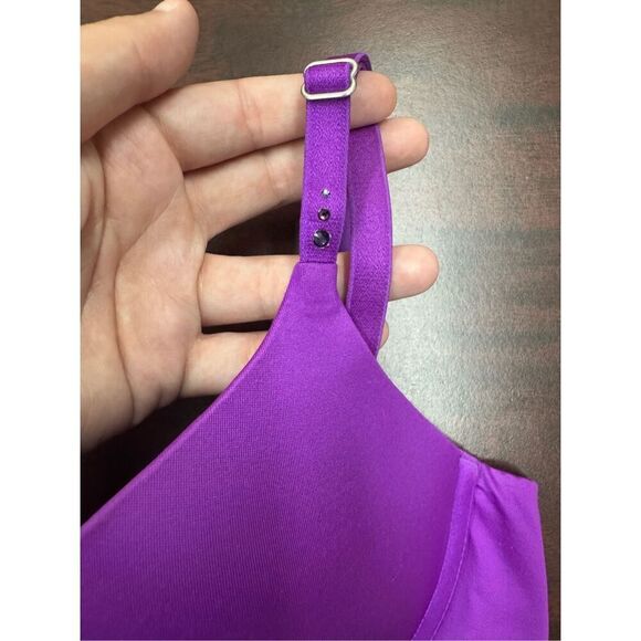 Victoria’s Secret Biofit Demi Uplift Purple Bra With Rhinestone Size 34B - Picture 3 of 6